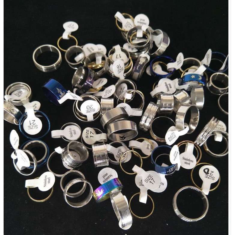 10 Nhẫn nam Inox giá sĩ