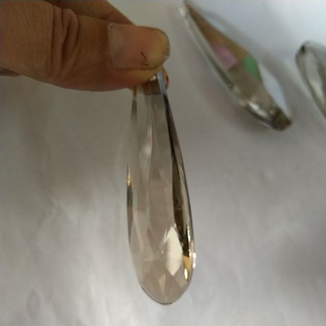 1 viên pha lê tròn & giọt nước dài 75mm  trang trí