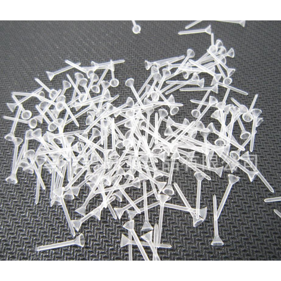 100 đế nhựa làm hoa tai sát size 2-3-4-5mm