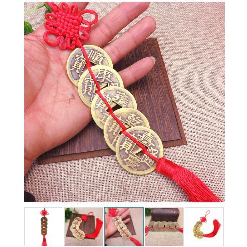 Dây ĐỒNG XU NGŨ PHÚC MAY MẮN