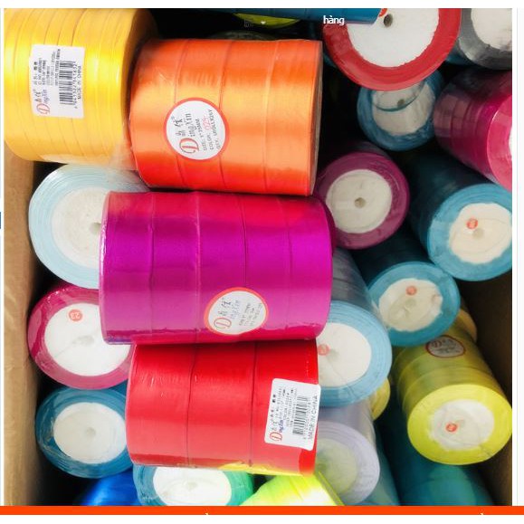 cuộn 25yds (22met) dây satin , dây ruy băng , dây lụa to bản 10-40mm