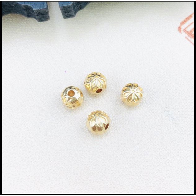 5 viên charm khắc cánh hoa 6/8mm mix trang sức (p160-13+14)