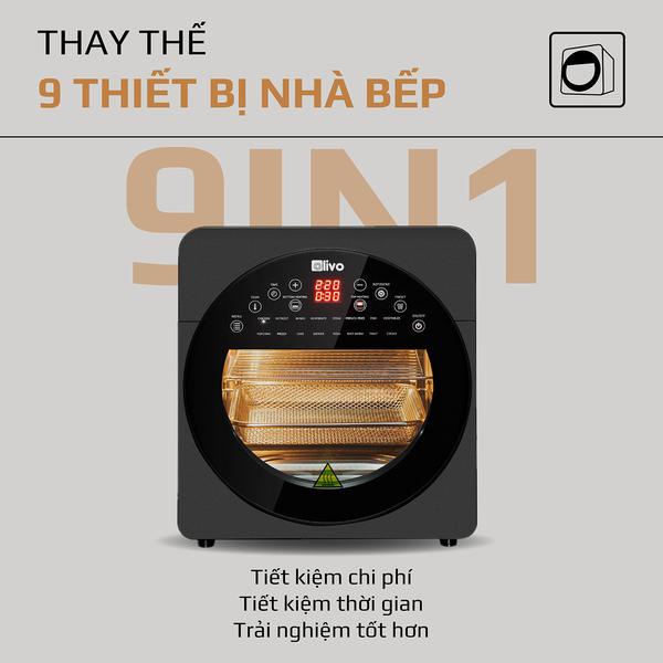 Nồi Chiên Không Dầu OLIVO AF15 - Dung Tích 15L - 16 Chức Năng - Công Suất 2000W - Độ Ồn Thấp Nhất