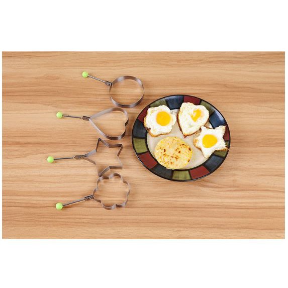 bộ khuôn chiên trứng, khuôn làm bánh tạo hình 5 kiểu