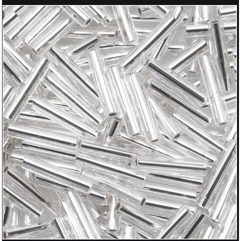 cườm ống, cườm trúc màu vàng, bạ dài 3-25mm (gói 10gam)