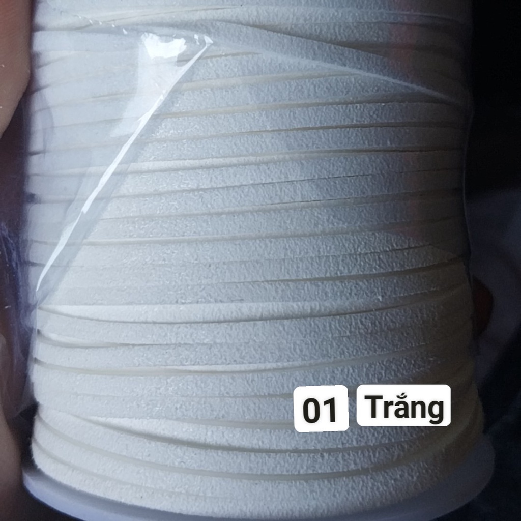 1 cuộn dây da lộn 2mm , dây da nhung, dây nhung làm vòng, dây đan vòng tay, vòng cổ