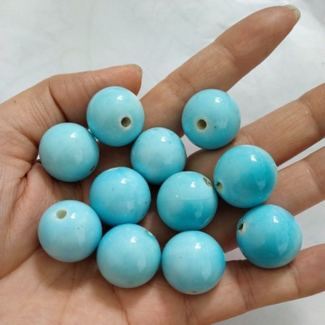5 viên đá gốm xanh da trời 18mm