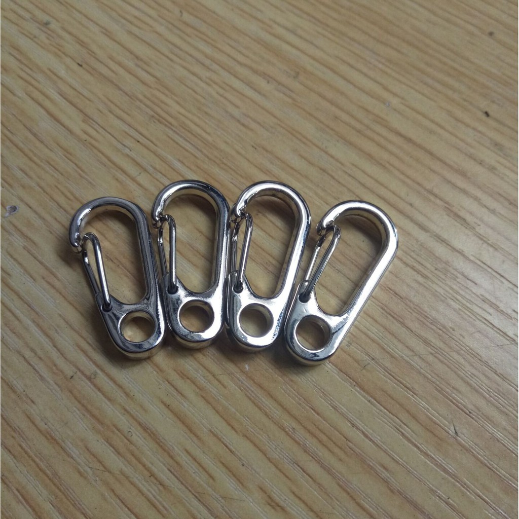 khóa chữ D dài 32mm (p168-8) chịu lực, móc treo chìa trên đai quần, móc làm lều cắm trại , dã ngoại