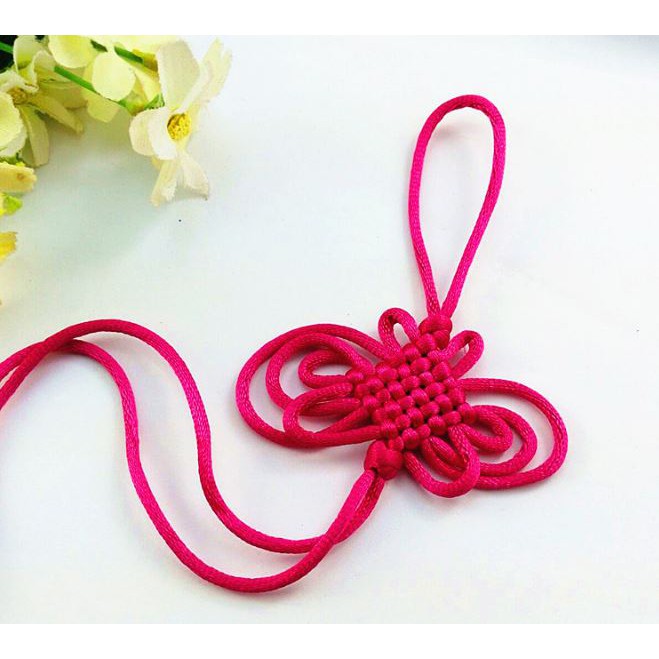 (P131A-1) Dây thắt nơ treo phụ kiện , dây treo tua rua, dây đồng tâm kết