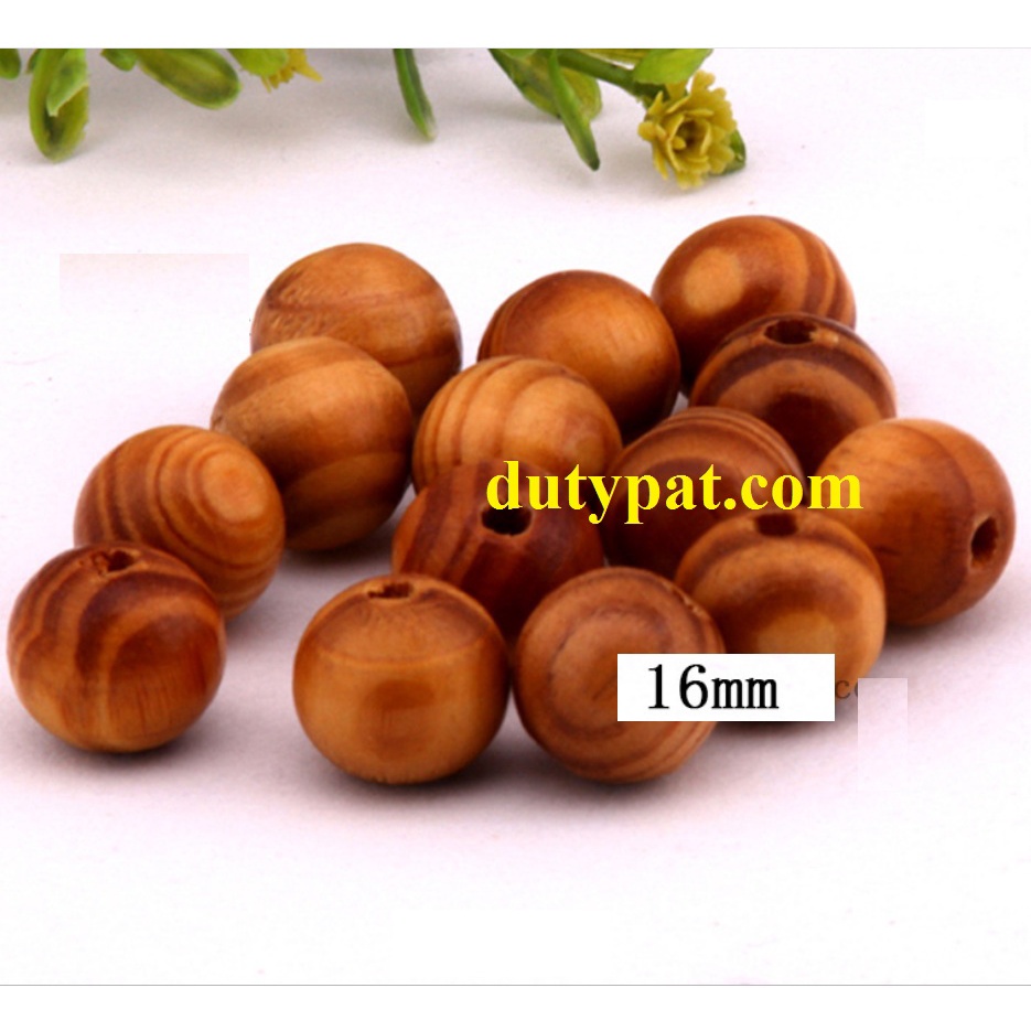 100gam hạt gỗ tròn có lỗ xỏ vân nâu đủ size 6mm-8mm-10mm-12mm-14mm-16mm-18mm-20mm-25mm-30mm