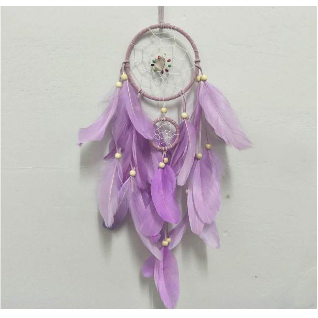 dreamcatcher thành phẩm treo may mắn dài 55cm nhiều màu