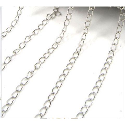 2met xích kim loại gợn sóng làm tăng đưa vòng tay, vòng cổ size 3 &3.6mm