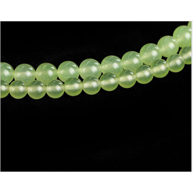 95 viên dây đá chacedony màu xanh lá nhạt 4mm & các size 6/8/10mm