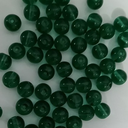 50-100gam hạt đá xanh lá thẩm size 8mm