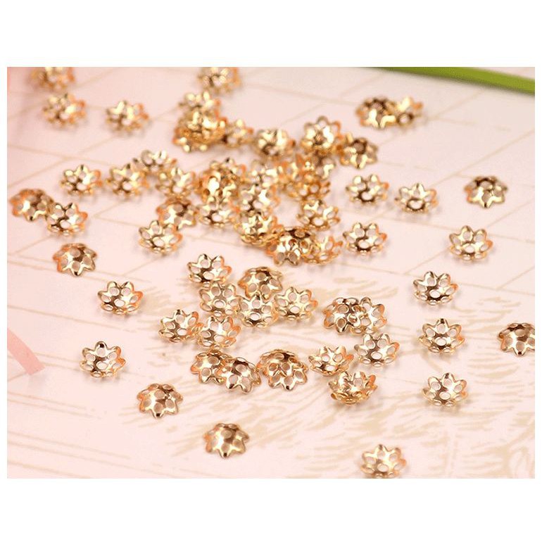gói 1000 cái đế hoa ốp hạt mỏng size 6-8-10mm