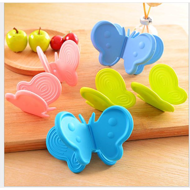 Dụng cụ nhấc nồi silicon hình bướm chịu nhiệt cao chống nóng, chống trơn trượt  - có nam châm p191-28