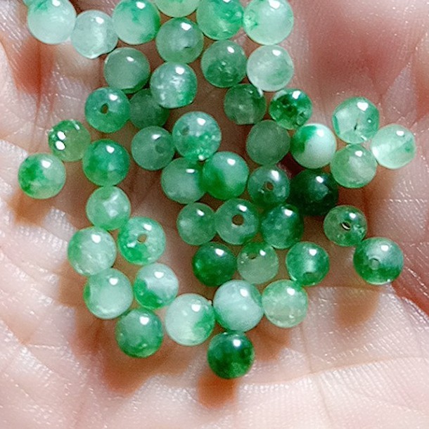 10-20 viên đá thiên nhiên 4-5mm nhiều màu làm vòng