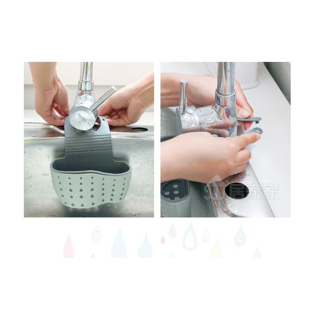 Giỏ nhựa đựng đồ đa năng nhỏ gọn có lỗ thoát nước treo bồn rửa nhà bếp, phòng tắm vệ sinh loại dày tốt