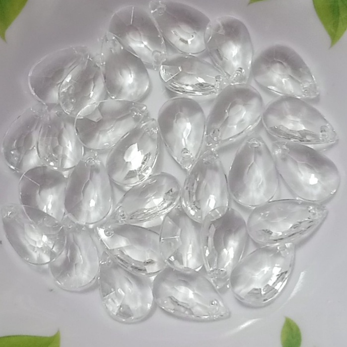 10-25-50gam hạt nhựa hình giọ nước dẹp size 12x20mm