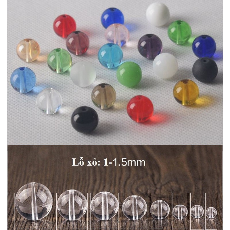 25-100gam hạt đá nhân tạo xanh da trời size 4-6-8-10mm (màu 1)