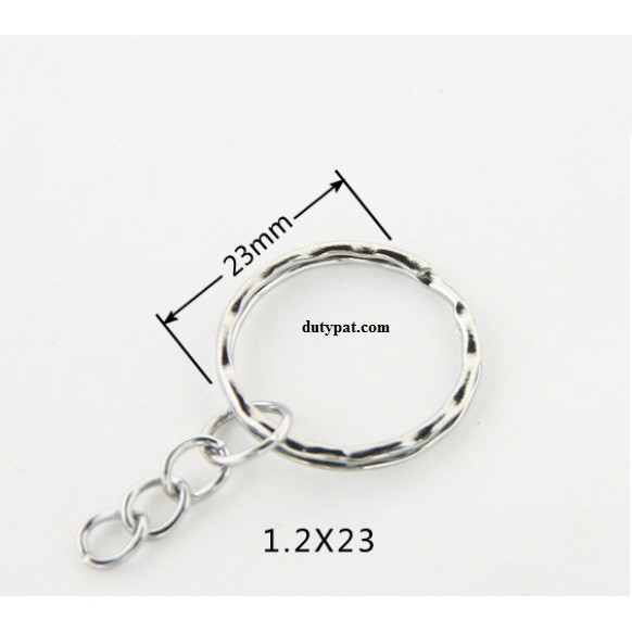 100 móc chia khóa viền gợn sóng các size 23mm-25mm-28mm