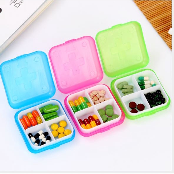 Hộp nhựa nhiều ngăn tháo lắp các ngăn, hộp chia thuốc