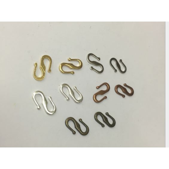gói 5-10 cái khóa chữ S 8 * 11mm, khóa vòng cổ, khóa vòng đeo tay, khóa phẳng