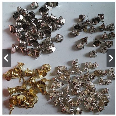 10 chuông trụ size 10-12-14mm làm trang sức, trang trí handmade (p160-26)