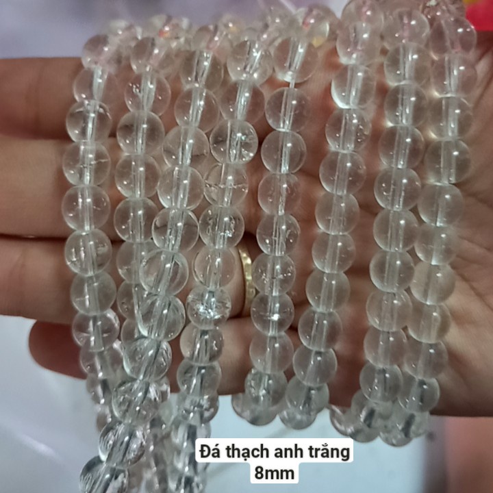 1 viên đá th.anh trắng, tím nhạt, tím đậm, đa giác có lỗ xỏ 1mm đến 1,5mm size 8mm 10mm 12mm