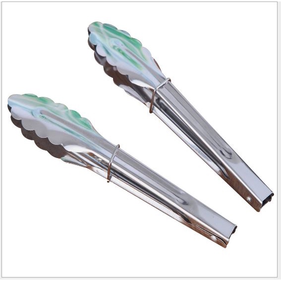 Kẹp Gắp Thức Ăn Gắp Đồ Nóng - chất liệu inox, silicon, Kẹp gắp thức ăn, bánh silicon chịu nhiệt 28 cm