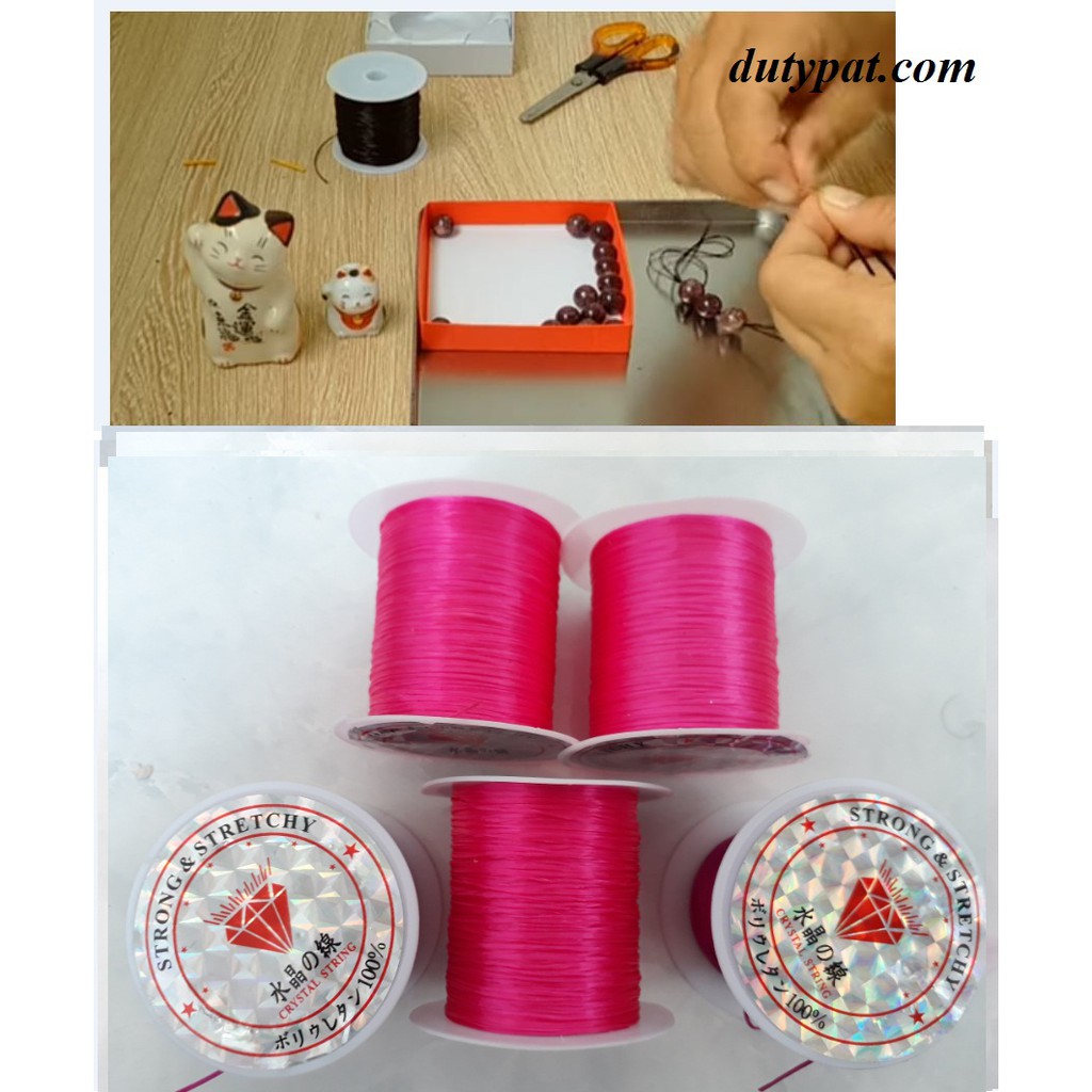 combo 5 cuộn dây cước lụa thun đủ màu (chỉ 7k/1 cuộn)