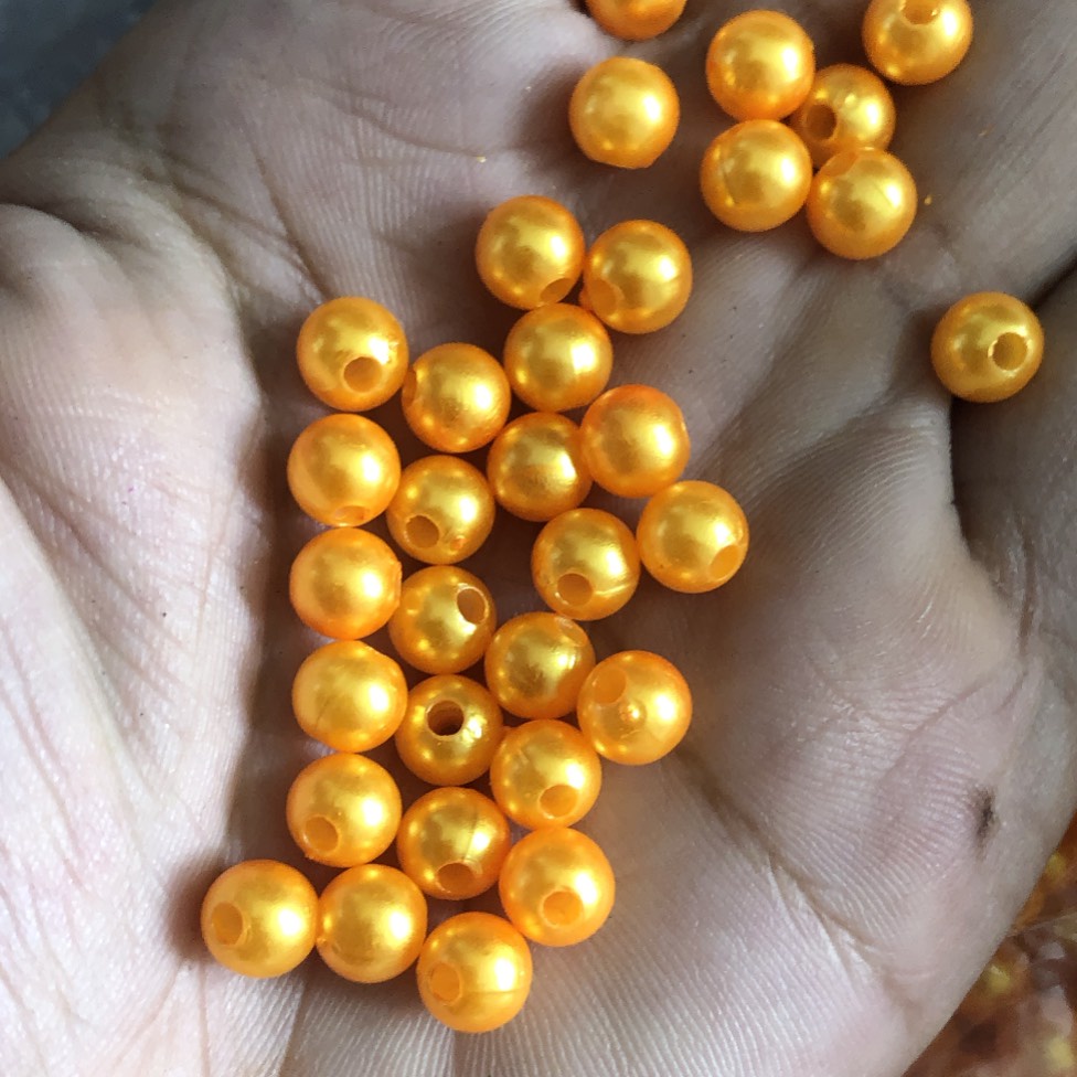 10-50 gam hạt châu 5mm, hạt cườm,hạt bẹt nhựa nhiều màu có lỗ làm trang sức vòng cổ , vòng tay, trang trí quần áo