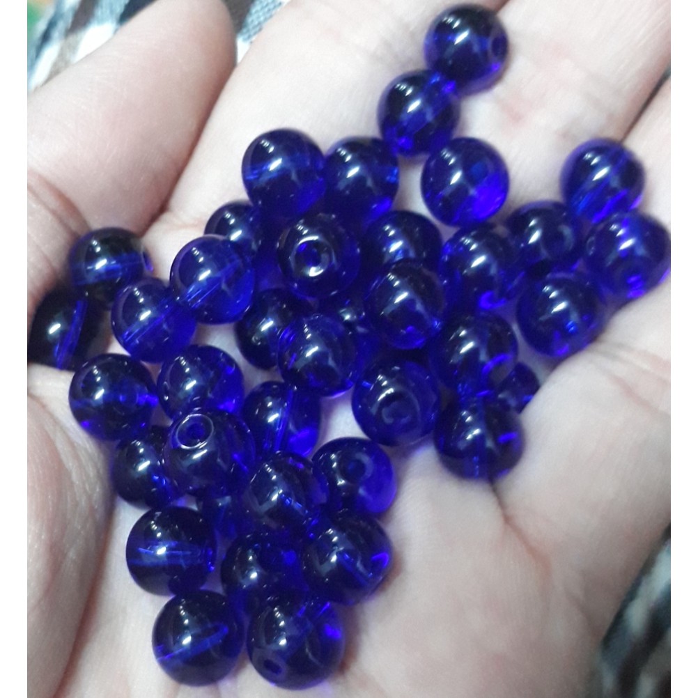 500gam hạt đá màu xanh bích (biển đậm) làm vòng size 6-8-10-12-16mm (màu 3)