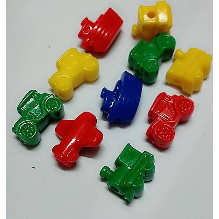 (P132-8 M7) 10-50gam Hỗn hợp phương tiện giao thông có lỗ xỏ 4mm làm đồ chơi, trang trí