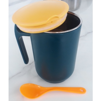 Cốc, Ca, ly 2 lớp giữ nhiệt inox 304 dung tích 550ml , kèm muỗng