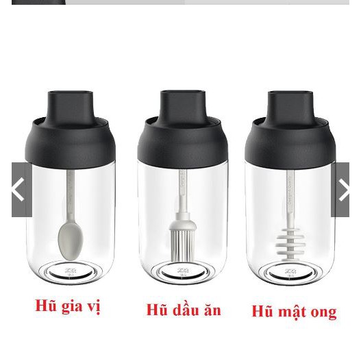 Hũ Đựng Gia Vị, Hũ Thủy Tinh Đựng Gia Vị, Lọ Đựng Gia Vị, Dầu Ăn, Mật Ong 250ml 280ml Chống Nước, Ẩm Mốc, Côn Trùng