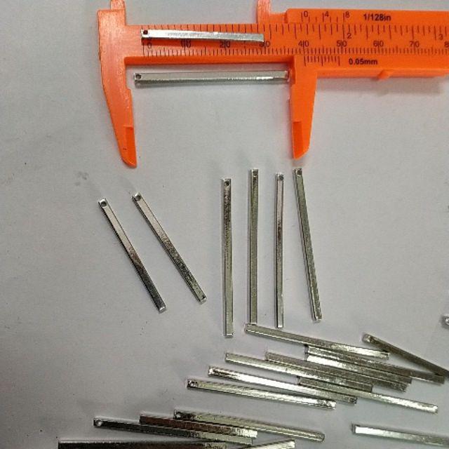 10 que nối làm hoa tai vuông dài 3cm & 4cm +Mh2335-3