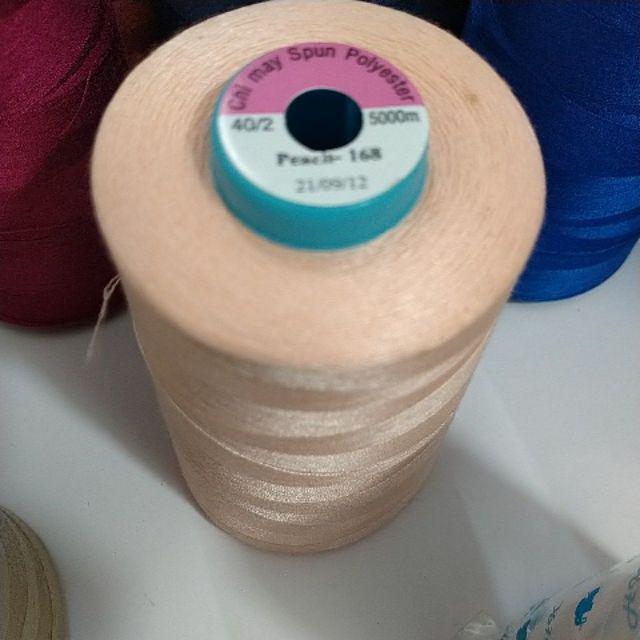 Cuộn chỉ cotton HK- 5000met, chỉ may, chỉ làm tua rua