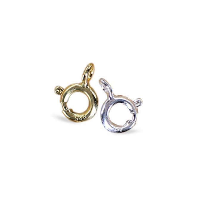móc khóa cua tròn bạc 925- size5-5.5-6mm