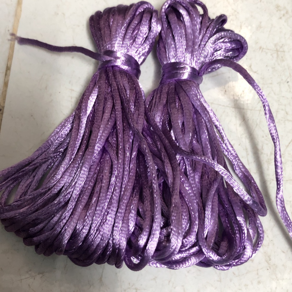 Bó 10 met dây tim Viet Nam size 2.5mm đủ màu dây đan vòng tay, dây thắt vòng,vòng cổ