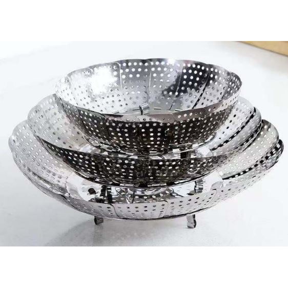 Vỉ hấp  inox đa năng, XẾP GỌN tiện lợi CÓ 3 SIZE ĐỂ CHỌN, giá hấp cách thủy