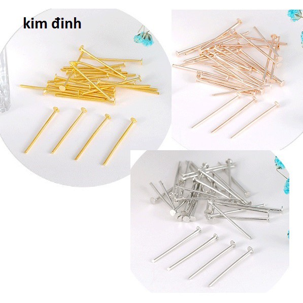 10gam kim xỏ , kim bi làm trang sức size 30- 35mm, kim đính cườm. kim xỏ hạt đá, hạt châu