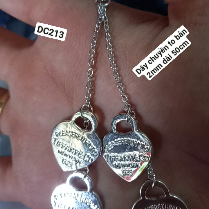 Dây chuyền thời trang xích màu bạc :DC201->DC214
