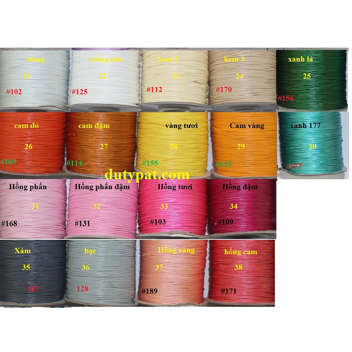 cuộn 160m Dây sáp da, sáp bóng Hàn 1mm