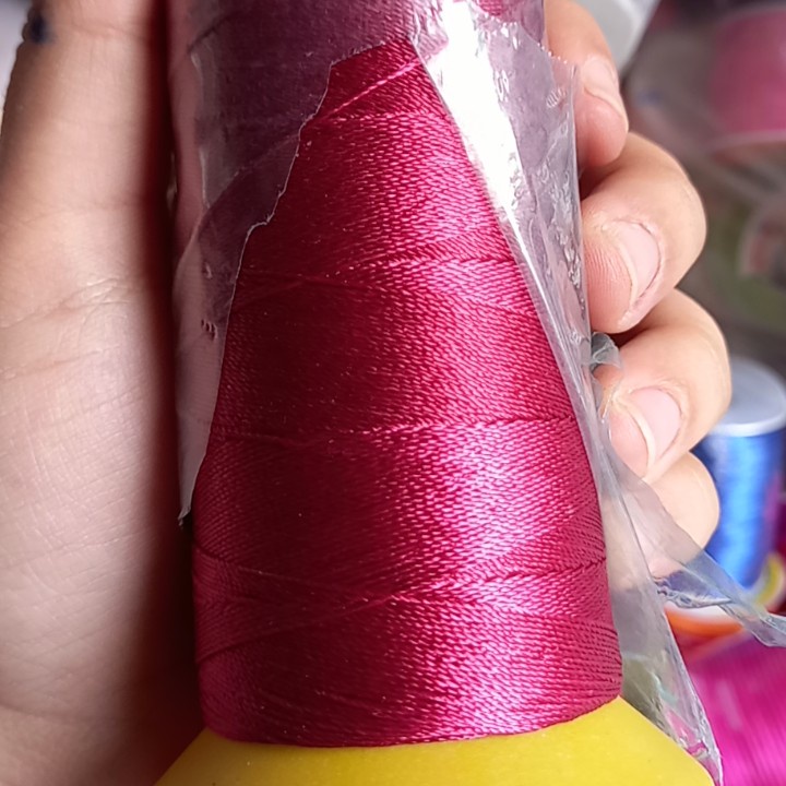 chỉ nylon 210D đủ size, nhiều màu làm tua rua, mày dầy dép, túi sách