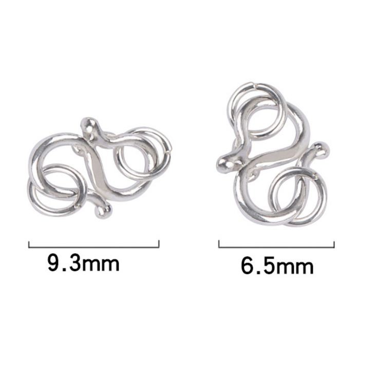 Móc chữ S Bạc 925- size 6.5x9.3mm mã số 565