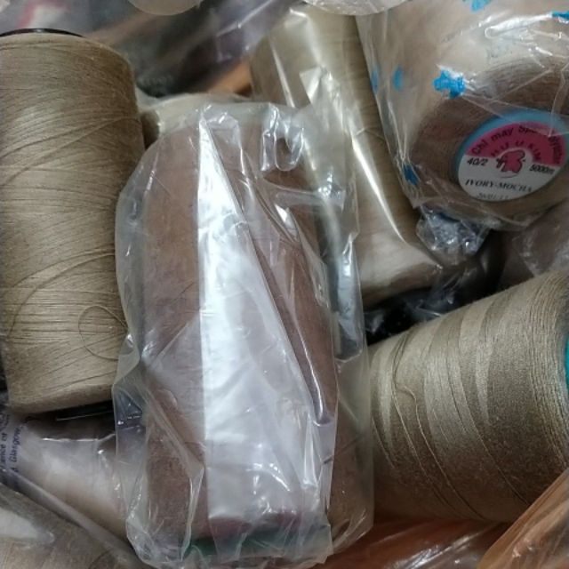 cuộn chỉ cotton 5000m màu nâu cà-phê sữa