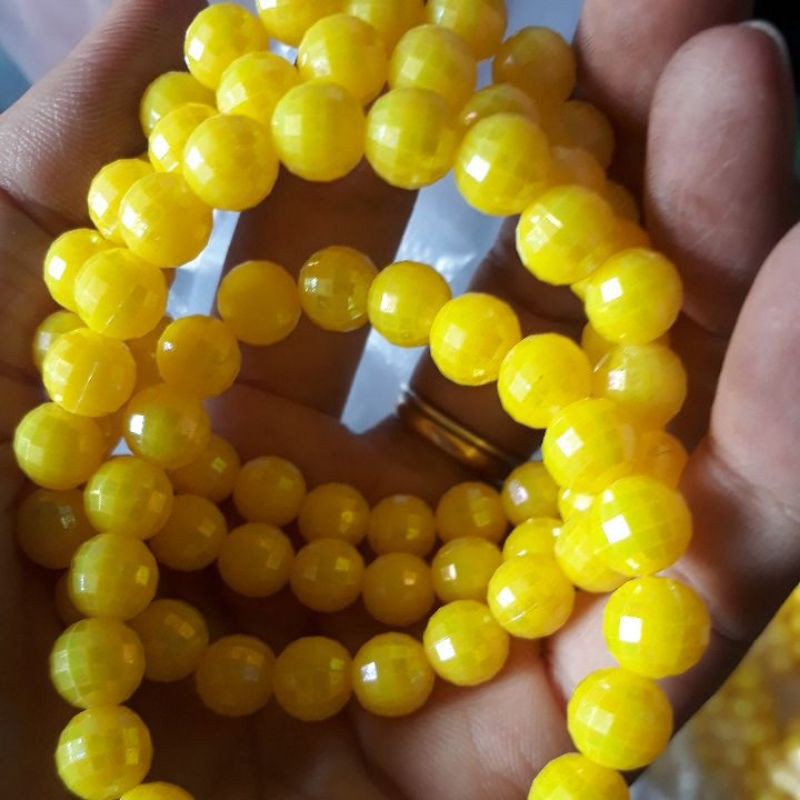 40_160 hạt nhựa 8mm màu vàng ST8-02