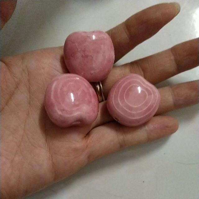 3-5 viên trái tim gốm sứ 25mm