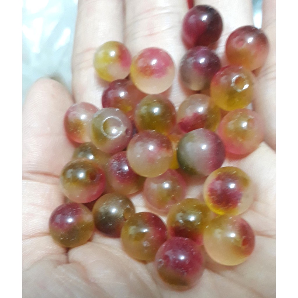 5 hạt đá thiên nhiên 10mm ngũ sắc